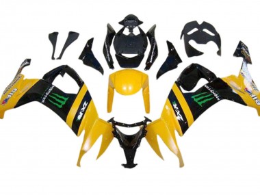 Cheap 2008-2010 Kawasaki ZX10R Motorcycle Fairings - Yellow Black Green Monster Canada