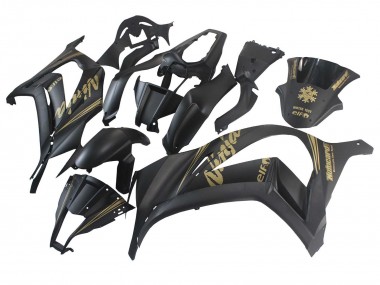 Cheap 2011-2015 Kawasaki ZX10R Motorcycle Fairings - Matte Black Gold Snow Elf Canada