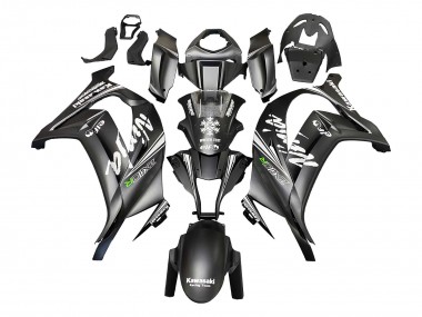 Cheap 2011-2015 Kawasaki ZX10R Motorcycle Fairings - Matte Black Green Elf Canada