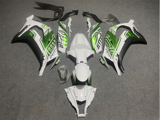 2011-2015 Kawasaki ZX10R Motorcycle Fairings - White Green Matte Black Canada