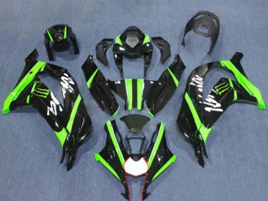 Cheap 2016-2020 Kawasaki ZX10R Motorcycle Fairings - Glossy Black Green Monster Canada