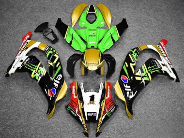 Cheap 2016-2020 Kawasaki ZX10R Motorcycle Fairings - Green Gold White Red Black Elf Monster Canada