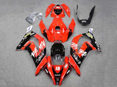 Cheap 2016-2020 Kawasaki ZX10R Motorcycle Fairings - Red Glossy Black White Monster 18 Canada