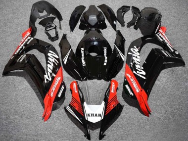 Cheap 2016-2020 Kawasaki ZX10R Motorcycle Fairings - Glossy Black Red White KHAN Spark Canada