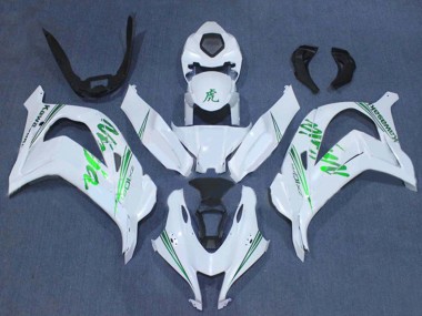 Cheap 2016-2020 Kawasaki ZX10R Motorcycle Fairings - White Green Ninja Canada