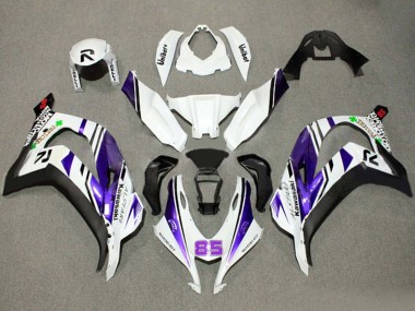 Cheap 2016-2020 Kawasaki ZX10R Motorcycle Fairings - White Purple Black Alstare 85 Canada