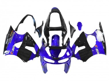Cheap 1998-1999 Kawasaki ZX6R Motorcycle Fairings - Blue Glossy Black Elf Bridgestone Canada