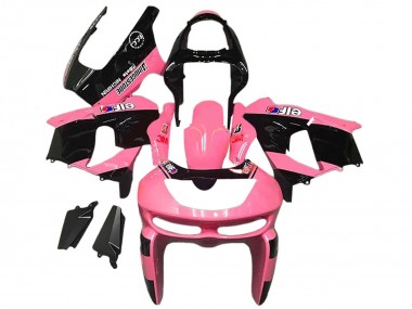 Cheap 1998-1999 Kawasaki ZX6R Motorcycle Fairings - Pink Glossy Black Elf Bridgestone Canada