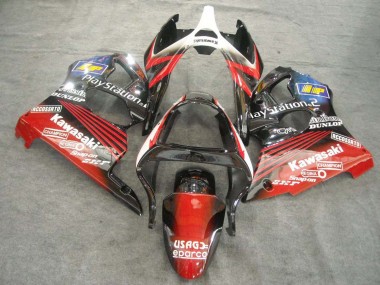 Cheap 2000-2002 Kawasaki ZX6R Motorcycle Fairings - White Red Black PlayStation 2 Canada