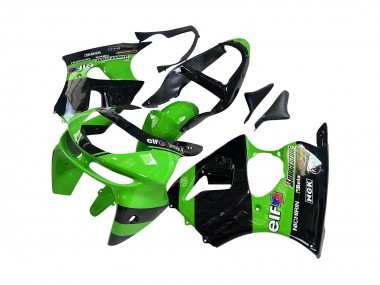 Cheap 1998-1999 Kawasaki ZX6R Motorcycle Fairings - Green Glossy Black Elf Bridgestone Canada
