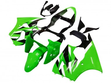 Cheap 2000-2002 Kawasaki ZX6R Motorcycle Fairings - Green White Black Canada