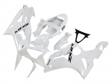 Cheap 2003-2004 Kawasaki ZX6R Motorcycle Fairings - White Black Decals Canada