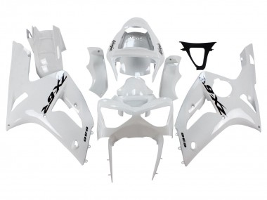 Cheap 2003-2004 Kawasaki ZX6R Motorcycle Fairings - White Black Decals Canada