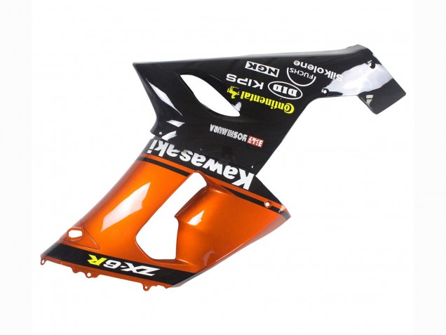 2005-2006 Kawasaki ZX6R Motorcycle Fairing - Orange Black Canada