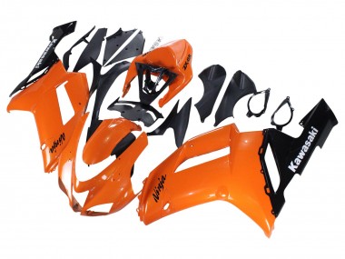 Cheap 2007-2008 Kawasaki ZX6R Motorcycle Fairings - Orange Black Ninja Canada