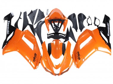 Cheap 2007-2008 Kawasaki ZX6R Motorcycle Fairings - Orange Black Ninja Canada