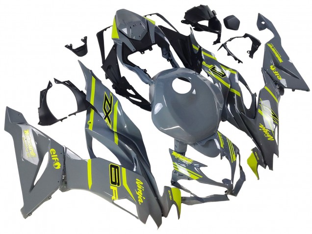 2019-2022 Kawasaki ZX6R Motorcycle Fairings - Nardo Grey Yellow Canada