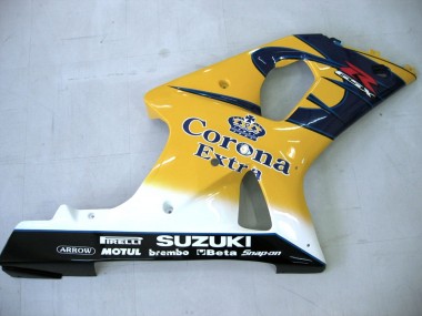 Cheap 2000-2002 Suzuki GSXR1000 Motorcycle Fairings - Yellow Dark Blue White Motul Corona Canada
