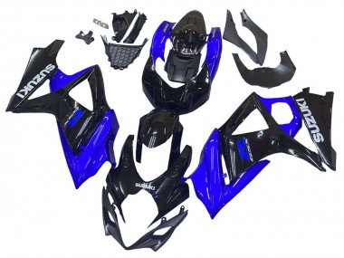 Cheap 2007-2008 Suzuki GSXR 1000 Motorcycle Fairing Kits - Blue Glossy Black Canada