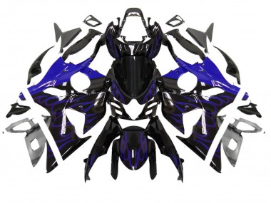 Cheap 2007-2008 Suzuki GSXR 1000 Motorcycle Fairing - Glossy Black Blue Flame Canada