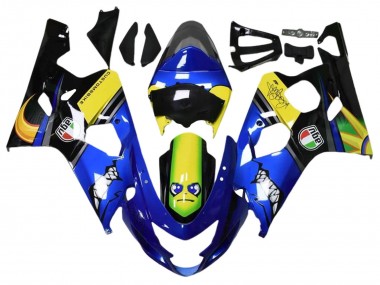 Cheap 2004-2005 Suzuki GSXR 600 / GSXR 750 Motorcycle Fairings - Blue Yellow Black Shark Canada