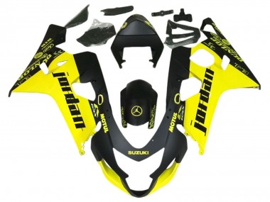 Cheap 2004-2005 Suzuki GSXR 600 / GSXR 750 Motorcycle Fairings - Black Yellow Jordan Canada