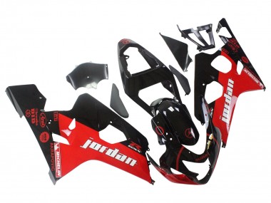 Cheap 2004-2005 Suzuki GSXR 600 / GSXR 750 Motorcycle Fairings - Glossy Black Red Jordan Michelin Canada