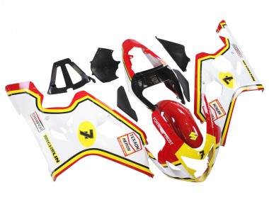 Cheap 2004-2005 Suzuki GSXR 600 / GSXR 750 Motorcycle Fairings - White Red Yellow Michelin Texaon Heron 7 Canada