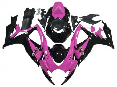 Cheap 2006-2007 Suzuki GSXR 600 / GSXR 750 Motorcycle Fairing - Pink Glossy Black Canada