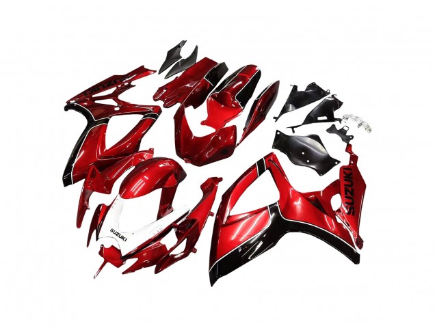 2006-2007 Suzuki GSXR 600 / GSXR 750 Motorcycle Fairings - Red Black Canada