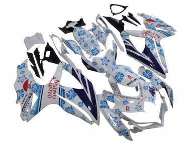 Cheap 2006-2007 Suzuki GSXR 600 / GSXR 750 Motorcycle Fairings - White Blue Black Red Nastro Azzurro Canada