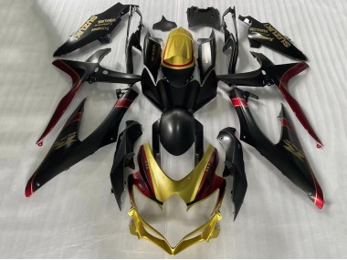 Cheap 2006-2007 Suzuki GSXR 600 / GSXR 750 Motorcycle Fairings - Gold Matte Black Red Canada