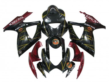 Cheap 2006-2007 Suzuki GSXR 600 / GSXR 750 Motorcycle Fairings - Glossy Black Red Gold Canada