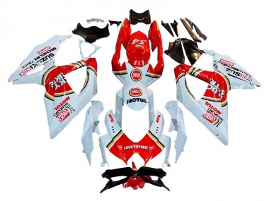 Cheap 2008-2010 Suzuki GSXR 600 / GSXR 750 Motorcycle Fairings - White Red Motul Lucky Strike Canada
