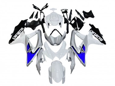 Cheap 2008-2010 Suzuki GSXR 600 / GSXR 750 Motorcycle Fairings - White Silver Blue Black Canada