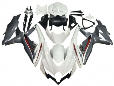 Cheap 2008-2010 Suzuki GSXR 600 / GSXR 750 Motorcycle Fairings - White Grey Red Canada