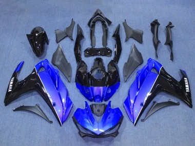 Cheap 2015-2018 Yamaha YZF R3/R25 Motorcycle Fairing Kits - Blue Glossy Black Canada