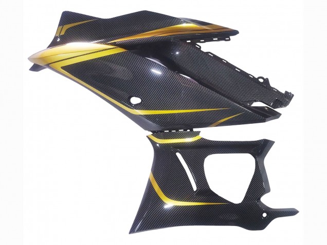 2019-2021 Yamaha YZF R3/R25 Motorcycle Fairings - Gold Black Carbon Fiber Canada
