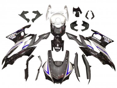 Cheap 2019-2021 Yamaha YZF R3/R25 Motorcycle Fairings - Silver Glossy Black Carbon Fiber Style Canada