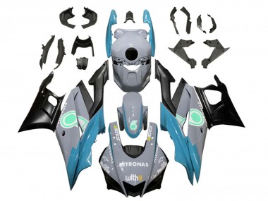 Cheap 2019-2021 Yamaha YZF R3/R25 Motorcycle Fairings - Nardo Grey Blue Black Petronas Canada