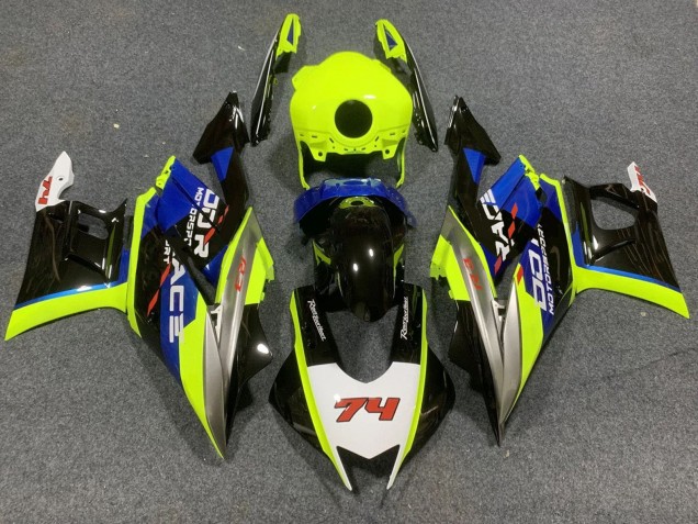 2022-2024 Yamaha YZF R3/R25 Motorcycle Fairings - Neon Green Blue Glossy Black 74 Canada