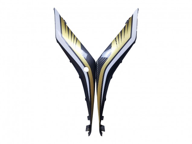 2022-2024 Yamaha YZF R3/R25 Motorcycle Fairings - Black Carbon Fiber Style Gold Red ABBOT Canada