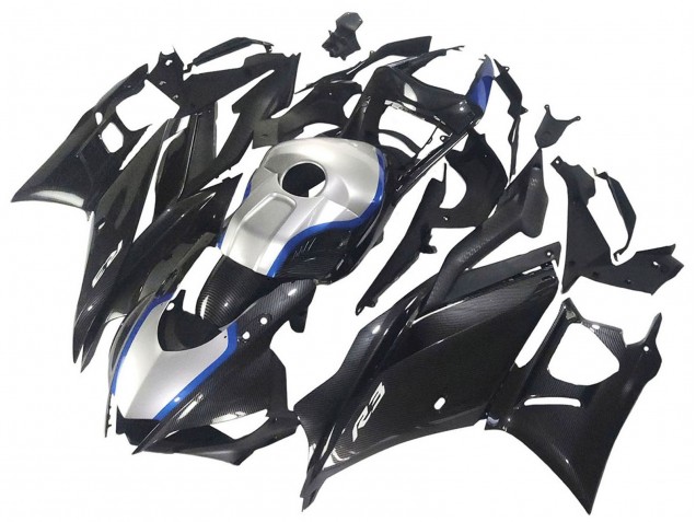 2022-2024 Yamaha YZF R3/R25 Motorcycle Fairings - Black Carbon Fiber Style Silver Blue Canada