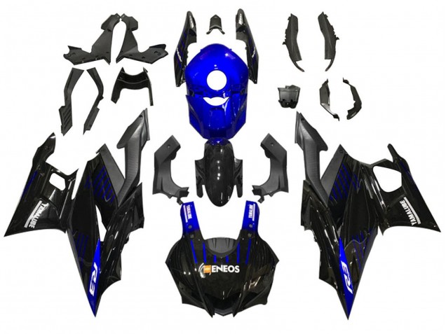 2022-2024 Yamaha YZF R3/R25 Motorcycle Fairings - Blue Black ENEOS Yamalube Canada