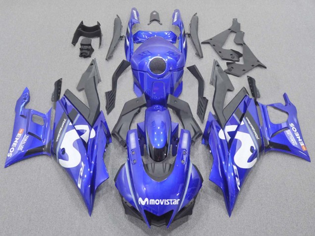 2022-2024 Yamaha YZF R3/R25 Motorcycle Fairings - Blue White Black MoviStar ENEOS Yamalube Canada