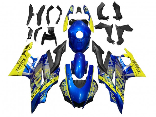 2022-2024 Yamaha YZF R3/R25 Motorcycle Fairings - Yellow Blue Matte Black 93 Canada