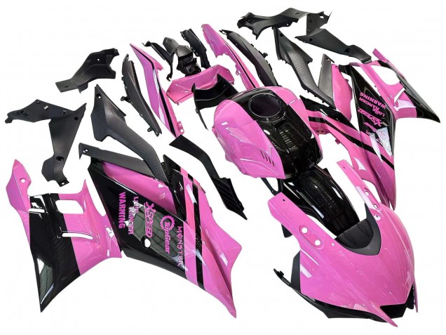 2022-2024 Yamaha YZF R3/R25 Motorcycle Fairings - Pink Glossy Black Monster Canada