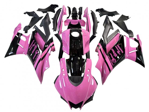 2022-2024 Yamaha YZF R3/R25 Motorcycle Fairings - Pink Glossy Black Monster Canada