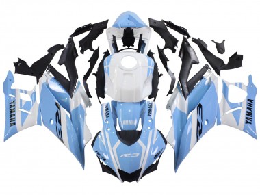 Cheap 2022-2024 Yamaha YZF R3/R25 Motorcycle Fairings - White Light Blue Canada