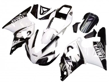 Cheap 1998-1999 Yamaha YZF 1000 R1 Motorcycle Fairings - White Glossy Black Canada